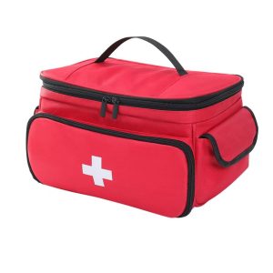 red safety first aid kit bag